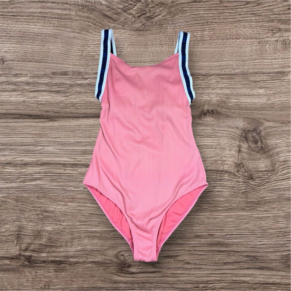 U.S. POLO Assn. One Piece Swimsuit Pink Sleeveless Stretch‎ Women’s Size Large